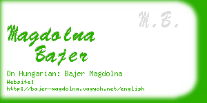 magdolna bajer business card